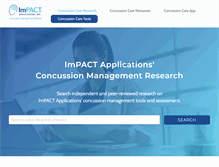 Tablet Screenshot of concussionresearch.com